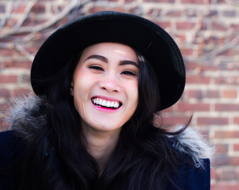 Woman Wearing Black Fedora Hat